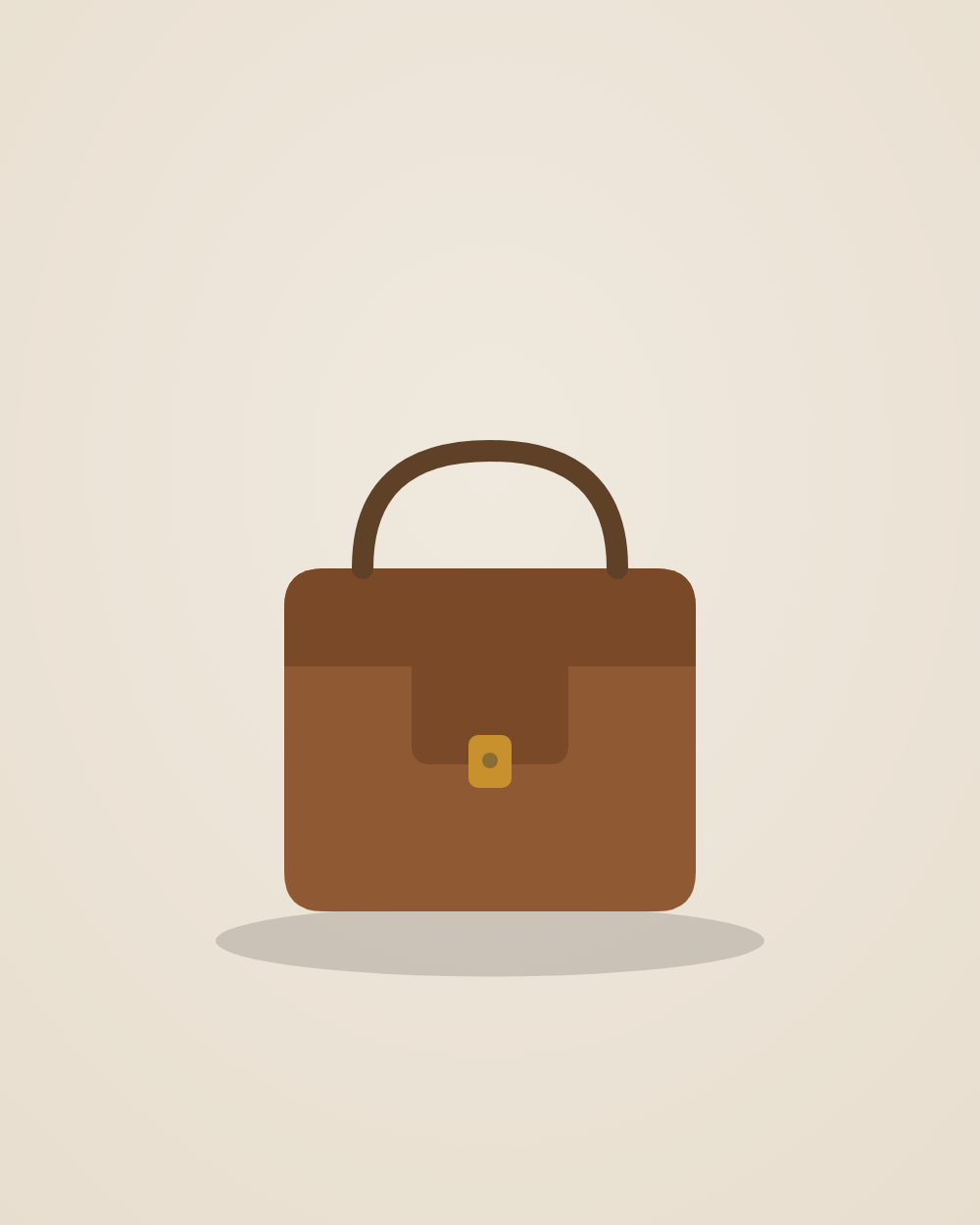 Full-grain leather satchel